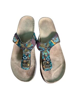 Rialto Multicolor Beaded Thong Sandals